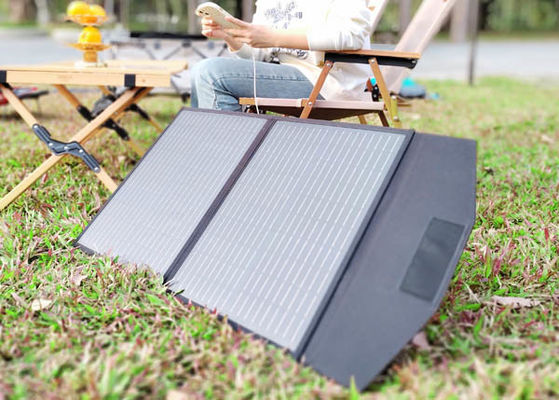 FT160 Sistema de cargador de células solares portátiles flexibles 160W 18V con ABS negro