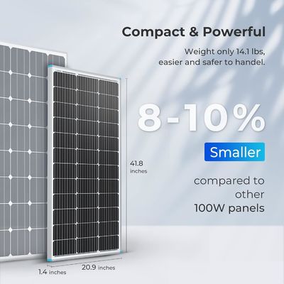Panel fotovoltaico monocristalino para balcón 100 W 12V OEM