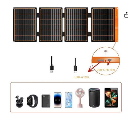 FT40 Cargador solar portátil de USB pequeño Modulo monocristalino IP67 a prueba de agua