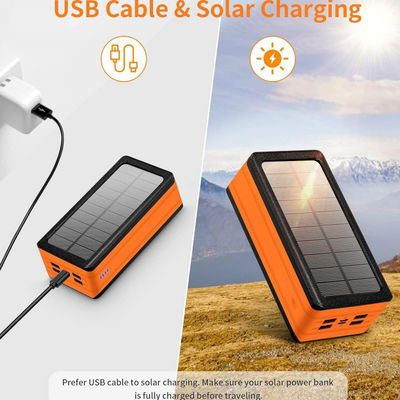 Cargador de teléfono con batería solar portátil inalámbrica 50000mAh Potencia
