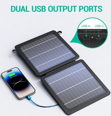 Banco de cargador solar portátil de 10W para acampar 5V 2A a prueba de agua IPX4