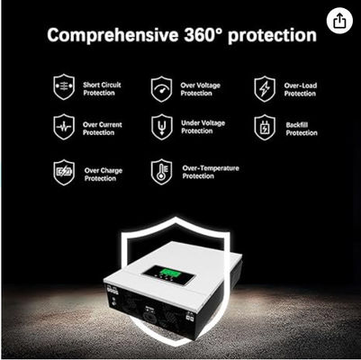 FT3000 Inversor híbrido solar 3200WConstruido en 80A MPPT Controlador de carga solar con blanco