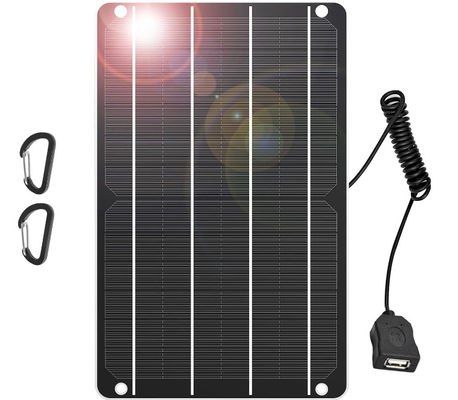 Panel de carga solar portátil USB de silicio monocristalino de emergencia 5V