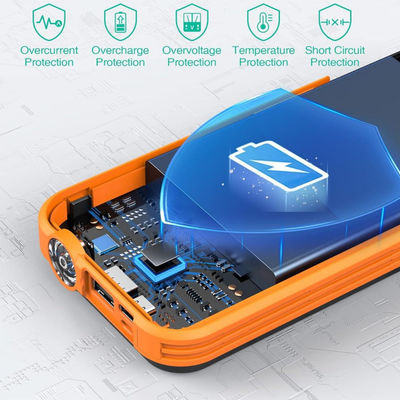 Banco de energía de cargador solar portátil inalámbrico con radio FM 20000mAh