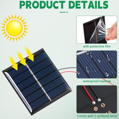 Sistema de células de paneles solares portátiles y flexibles policristalinas de 120 MA para linterna