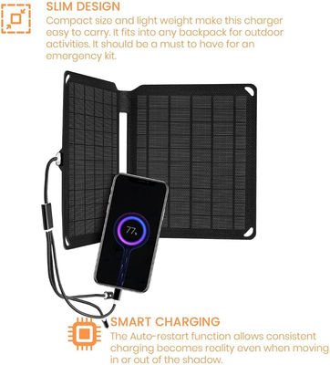 Celulas solares monocristalinas portátiles de emergencia cargadores de paneles solares ETFE 10W 5V