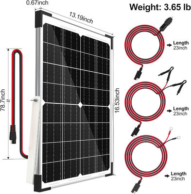 Batería solar de 25W Cargador de cargadores 12V para automóviles y motocicletas