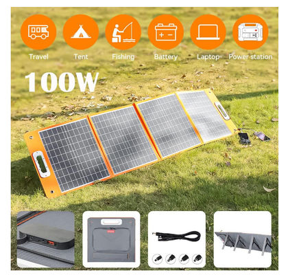 Cargador de paneles solares plegables de 18V 100W personalizado con salida de CC