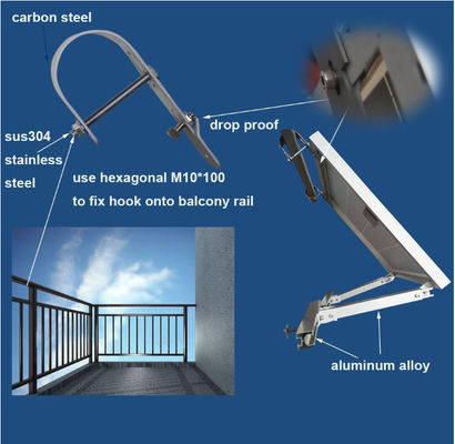 Accesorios de paneles solares de inclinación ajustable soportes de montaje de acero inoxidable