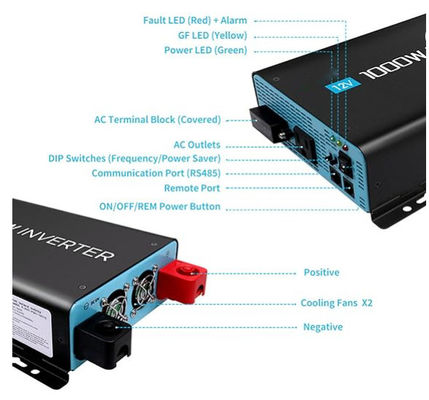 FTB1000 Inversor solar fuera de la red MPPT para sistema solar fuera de la red con negro