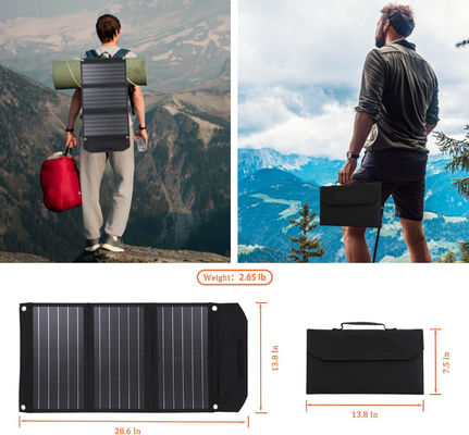Kit de cargador de paneles solares portátiles plegables de 30W para acampar al aire libre