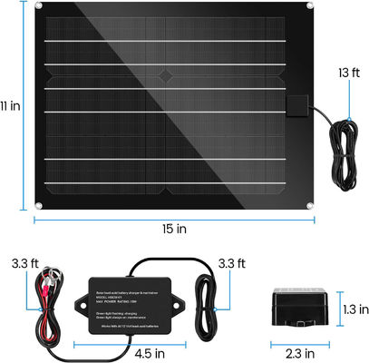 Cargador de mantenimiento de la batería de automóvil solar Trickle para RV 15W 12V