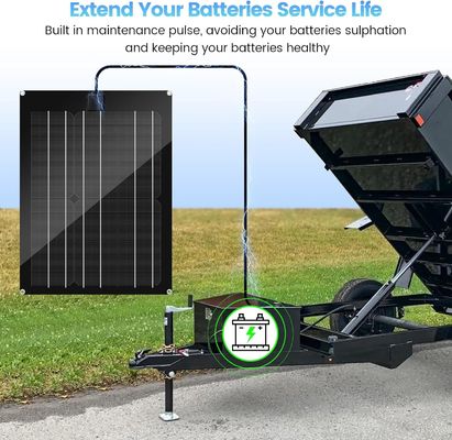 Cargador de mantenimiento de la batería de automóvil solar Trickle para RV 15W 12V