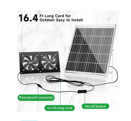 FTB20 Kit de paneles solares al aire libre con ventilador de escape para gallinas IP65 a prueba de agua