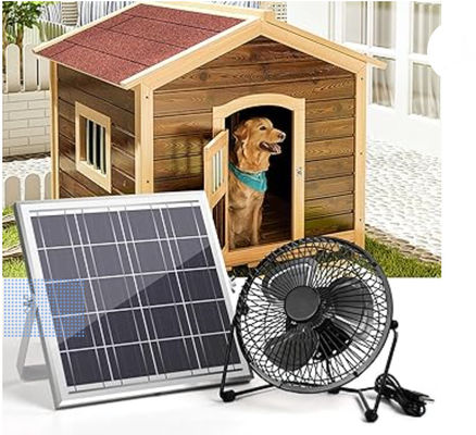 FTB10 Panel Solar Ventilador de escape 6 pulgadas Ventilador con energía solar Alto flujo de aire 2000RPM 36dB