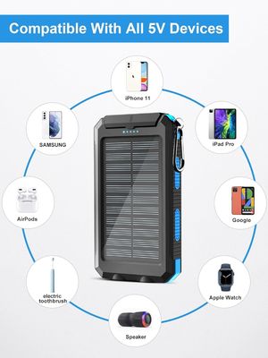 38800mAh Energía solar Usb Banco de energía a prueba de agua para acampar al aire libre