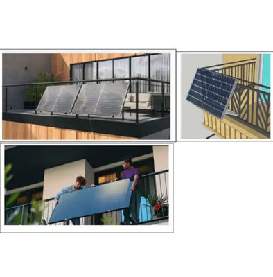 Sistema de paneles solares de 600w con cinturón en el balcón Silicio monocristalino