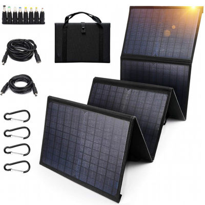 Panel solar plegable de alta eficiencia de 60W con 5V USB para acampar, teléfono celular